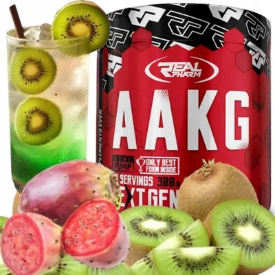 Produktbild von AAKG Arginin Citrullin Aminosäuren Real Pharm 300 g Geschmack: Kiwi Cactus