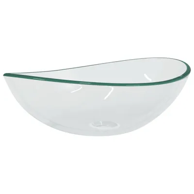 Zdjęcie produktu dla vidaXL Umywalka ze szkła hartowanego 54,5x35x15,5 cm Przezroczysta