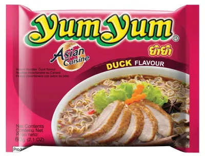 Obrázek produktu pro Sáček instantní asijské nudlové polévky YumYum s kachní příchutí 60g