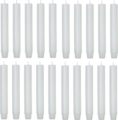 Produktbild von Rustik Lys Dinnerkerzen 2,6 × 18 cm – Weiß – 20 Stück