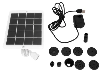 Obrázok produktu pre Solárne čerpadlo do fontány 3 W, 5 V, 120 l/h – solárne čerpadlo do záhrady pre vonkajšie jazierka