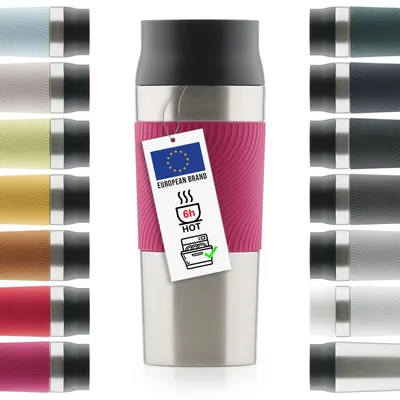 Thermosbecher 500 ml – Edelstahl, auslaufsicher, spülmaschinengeeignet, Berry