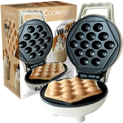 Productafbeelding van ScrapCooking - Mini Bubble Wafelmachine - Mini-wafelmaker met bubbels - Anti-aanbaklaag