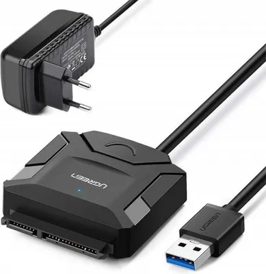 Produktbild von Ugreen 2,5'' / 3,5'' Laufwerksadapterkabel (USB-A 3.0 - SATA) schwarz (CR108)
