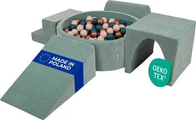 Produktbild von KiddyMoon Spielplatz Aus Schaumstoff Für Kinder Mit Bälle Waschbare Bezug