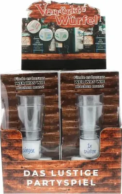 Obrázek produktu pro Herní set Crazy dice 2 skleničky na panáky 3 kostky, Erfurth