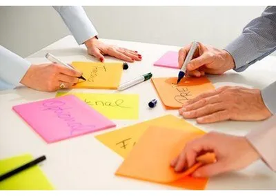 Produktbild von Post-It 6445, Rechteck, Grün, Orange, Pink, Gelb, 149 mm, 98,4 mm, 45 Blätter