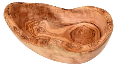 Produktbild von Olivenholz Obstschale rustikal | Hochwertig verarbeitete Schale | 21 x 14 x 4 cm | Handgefertigte Obstschale aus Holz | Jedes Stück ist ein Unikat