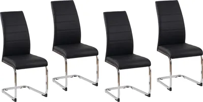 Produktbild von Esszimmerstuhl SallyC Kunstleder 4er-Set Schwarz