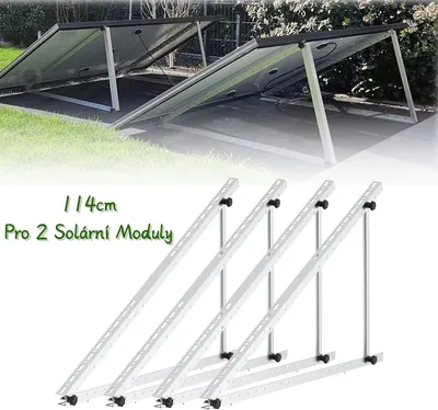 Produktbild von Gliese Držák solárního modulu, 4 kusy, Držák solárního panelu, nastavitelný 0-90° 114 cm, sada uchycení solárního modulu, FV montážní systémy