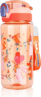 Zdjęcie produktu dla Butelka dla dzieci z rurką, 600 ml, wolna od BPA, szczelna, idealna do szkoły i aktywności na świeżym powietrzu