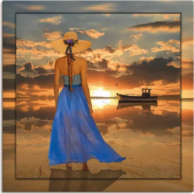 Produktbild von ARTland Leinwandbild Sommergefühle Größe: 40x40 cm