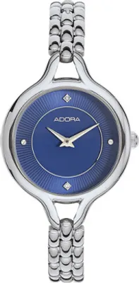 Produktbild von ADORA AT5330 Damenuhr Armbanduhr Quarzuhr Edelstahl silber blau