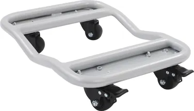Image de Aides à la manœuvre pour véhicules - Lot de 4 chariots à roulettes - Capacité de charge 2721,55 kg - 16 roulettes pivotantes - Métal - Gris