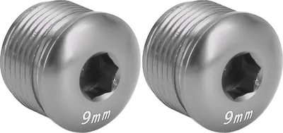 Obrázek produktu pro 2 krytky proti prachu pro pedály jízdního kola, M14 9 mm, hliníková slitina, ochranné šrouby pedálů, titanová barva