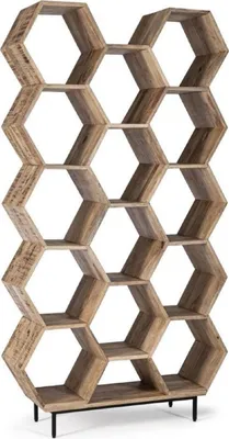 Produktbild von Casa Padrino Luxus Bücherschrank Braun / Schwarz 100 x 30 x H. 186 cm - Massivholz Schrank - Regalschrank - Wohnzimmer Möbel - Büro Möbel - Luxus Möbel