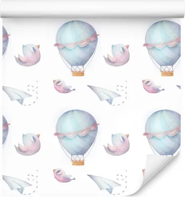 Zdjęcie produktu dla Tapeta Ozdoba Ścienna abstrakcyjna Bajkowa w balony z modnym efektem 3D do pokoju Dziecka