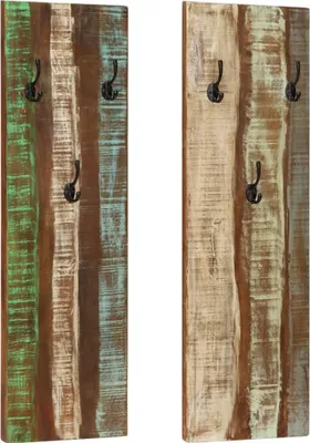 Produktbild von "im Angebot" Wandgarderoben 2 Stk. 36x3x110 cm Altholz Massiv - Wandgarderoben und Haken CC13494