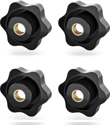Produktbild von Sterngriffmutter M8 4 Stück, Rändelschraube Äußerer Durchmesser 30mm, Sterngriffmutter Innengewinde Verzinktes Eisen für Maschinen und Anlagen, Möbel, Werkzeugmaschinen, Fitnessgeräte