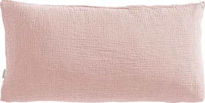 Produktbild von Pure Label Musselin Kopfkissenbezug 40x80 cm aus 100% Baumwolle - Traumhaft weiche, kuschelige Kissen-Sets in rosa aus Musselin