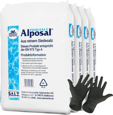 Produktbild von 4x Alposal Poolsalz | Sack (25 kg) - B08463HRNW