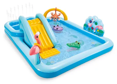 Produktbild von INTEX 57161NP - Playcenter - Jungle Adventure (244x198x71cm) Garten Kinder Planschbecken