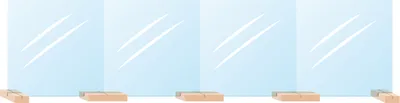 Produktbild von EDUPLAY 110475 Hygienewand, je Scheibe 50 x 50 cm, klar (4er Pack)