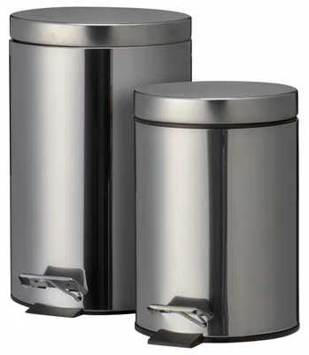 Image de HOWHOMELY | Poubelle cosmétique - Lot de 2 - Poubelle - Avec couvercle - Avec pédale - Pratique