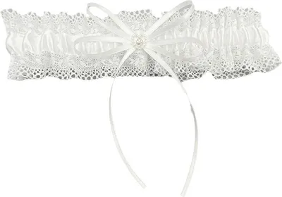 Produktbild von Spitzen-Hochzeitsstrumpfband mit Kunstperlen und Schleife, florales Spitzenstrumpfband, dehnbarer Beinstrumpfgürtel, Braut-Accessoires für Frauen
