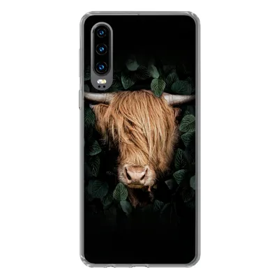 Produktbild von MuchoWow® Handyhülle Schutzhülle Hülle für Huawei P30 Schottische Highlander - Tier - Flora Silikon Softcase Handy Hülle - Kartenbesitzer