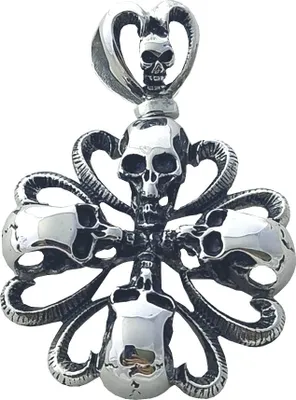 Produktbild von Edelstahl Anhänger aus 316L Totenkopf