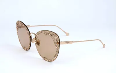 Zdjęcie produktu dla Damskie okulary przeciwsłoneczne Ferragamo SF178SR 718 SHINY GOLD/BIRCH 63/13/140