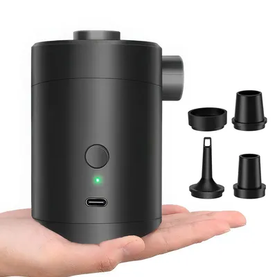 Produktbild von Elektrische Luftpumpe,2-in-1 Aufblas- und Absaugfunktion,mit 4 Düsen, wiederaufladbar,geeignet für Luftmatratzen, Boote,Poolmatratzen und Schwimmringe
