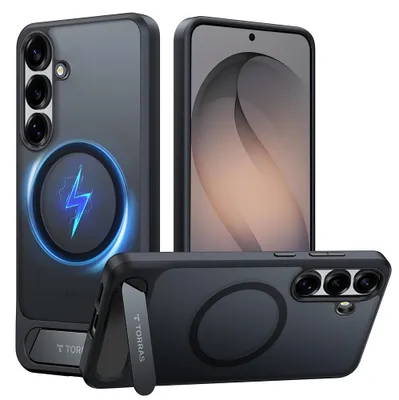 Obrázek produktu pro Torras – Pstand ochranné pouzdro se stojánkem pro Samsung Galaxy S26 – černé