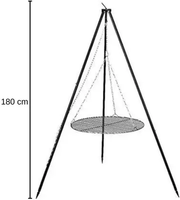 Produktbild von Schwenkgrill NOBEL Rohstahlrost Höhe 180 cm Ø70 cm Dreibeingrill Feuerstelle