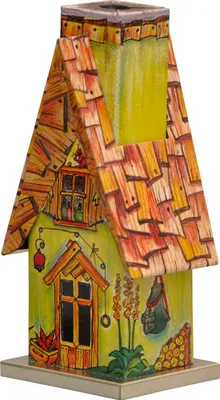 Produktbild von KNOX Räucherhütte aus Metall - Waldhütte - Größe ca. 11,5 cm - für Räucherkerzen Größe M (Standard)