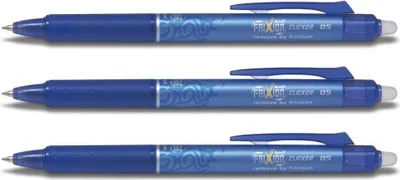 Produktbild von Pilot Frixion Clicker 0.5 Tintenroller 3er-Set blau