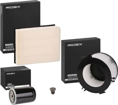 Produktbild von RIDEX Filterset Inspektionspaket Filtersatz für VW Transporter IV Bus (70B, 70C, 7DB, 7DK, 70J, 70K, 7DC, 7DJ) Transporter IV Kastenwagen