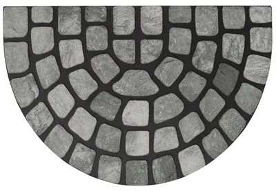 Immagine prodotto di Tappetino Luance a forma di mezzaluna, in gomma, formato piastrella, 40x60 cm - Luance