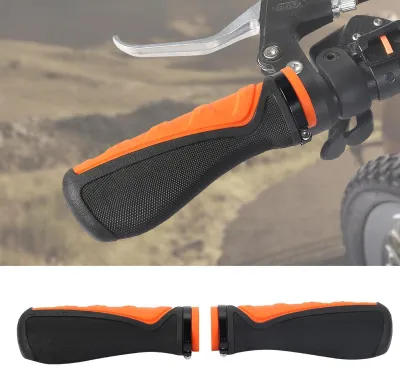Obrázek produktu pro Solidchoice - Ergonomické gumové rukojeti na jízdní kolo, oranžová/černá barva