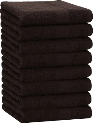 Produktbild von Betz 8 Stück Handtücher 50x100 cm PREMIUM  100% Baumwolle  Farbe: dunkelbraun
