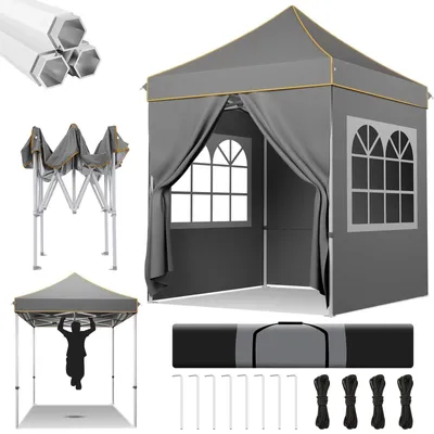 Image de Tente de réception - Auvent gonflable - Protection solaire - Abri - Pavillon de jardin - Tissu Oxford imperméable