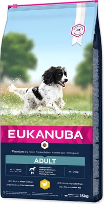 Produktbild von Eukanuba ADULT, Adult, Groß (26-44 kg), Huhn, Truthahn, 15 kg