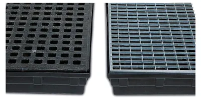 Produktbild von Gitterrost aus Kunststoff, 390 mm x 32 mm x 590 mm, passend zu 20 Liter Auffangwannen