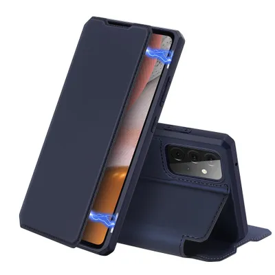 Produktbild von DUX DUCIS Skin X Holster Case Cover mit Flip für Samsung Galaxy A72 4G Blau