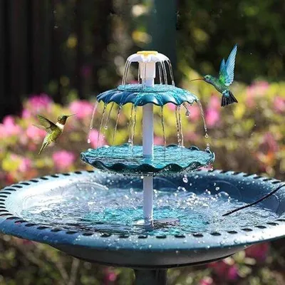 Produktbild von Famanu Solarbrunnen auf Solarenergie - Vogelbad - Weiß