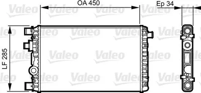 Produktbild von VALEO Kühler, Motorkühlung  732789