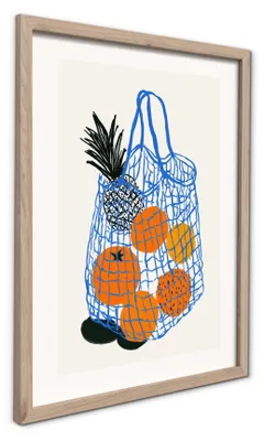 Produktbild von Leinwandbild Summer Fruit 30x40 cm Canvas Wandbild Früchte Sommer Küche Küche Modern Obst Nachbildung Wohnzimmer Esszimmer Küche Deko Geschenk Stil Kunst
