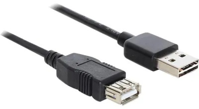 Obrázok produktu pre DeLOCK EASY-USB 2.0-A - USB 2.0-A, 5m, 5 m, USB A, USB A, USB 2.0, Samec/Samica, Čierna