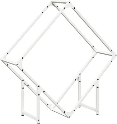 Produktbild von vidaXL Brennholzregal Weiß 80x25x80 cm Kaltgewalzter Stahl